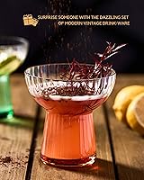 Vista 12 de ColoVie Martini Glasses set of 6,Champagne Flutes set of 6, Stemless, Colored