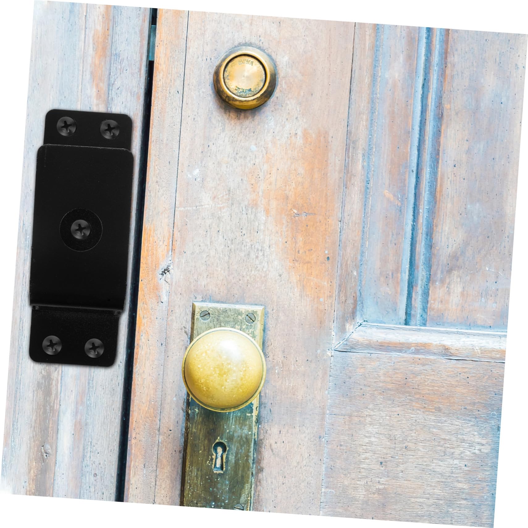 Garneck Soporte de Puerta en Acero al Carbono Barra de Seguridad en Forma de U para Puerta Pesada, Instalación Sencilla Adecuado para Seguridad Hogar