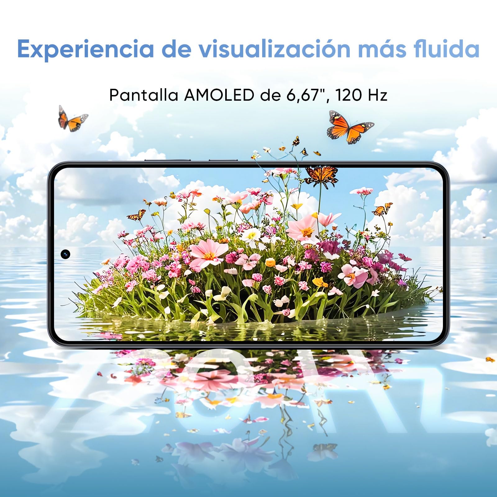 realme 14T 5G Smartphone de 8GB+256GB, procesador Dimensity 6300, Pantalla AMOLED para Esports de 6,67" y 120Hz, batería de 5260mAh, Resistencia al Agua IP69, Next Ai, Obsidiana Negra (sin Adaptador)
