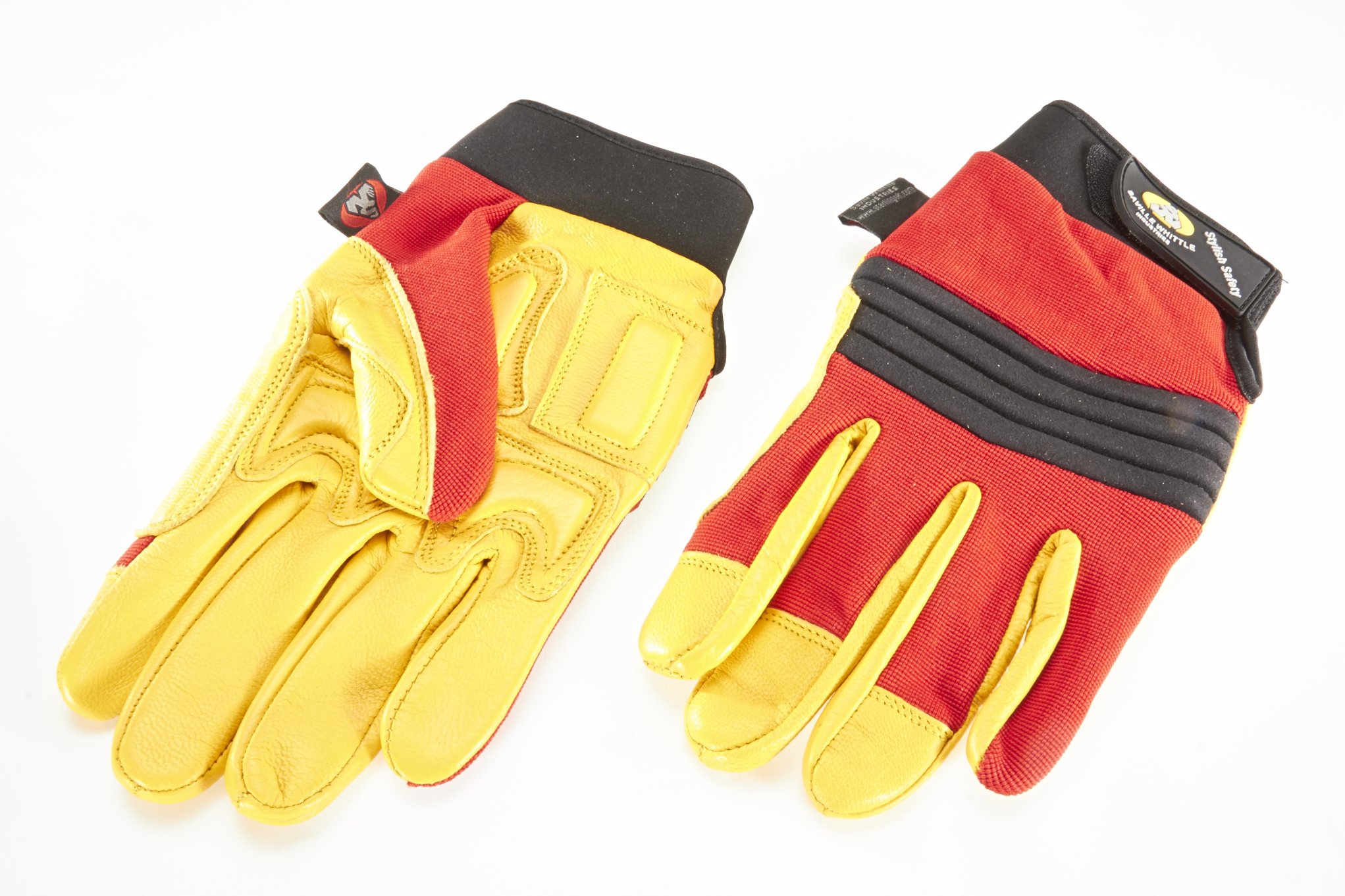 GEL gants rembourrés anti-vibrations avec protection d'impact en cuir mécanique
