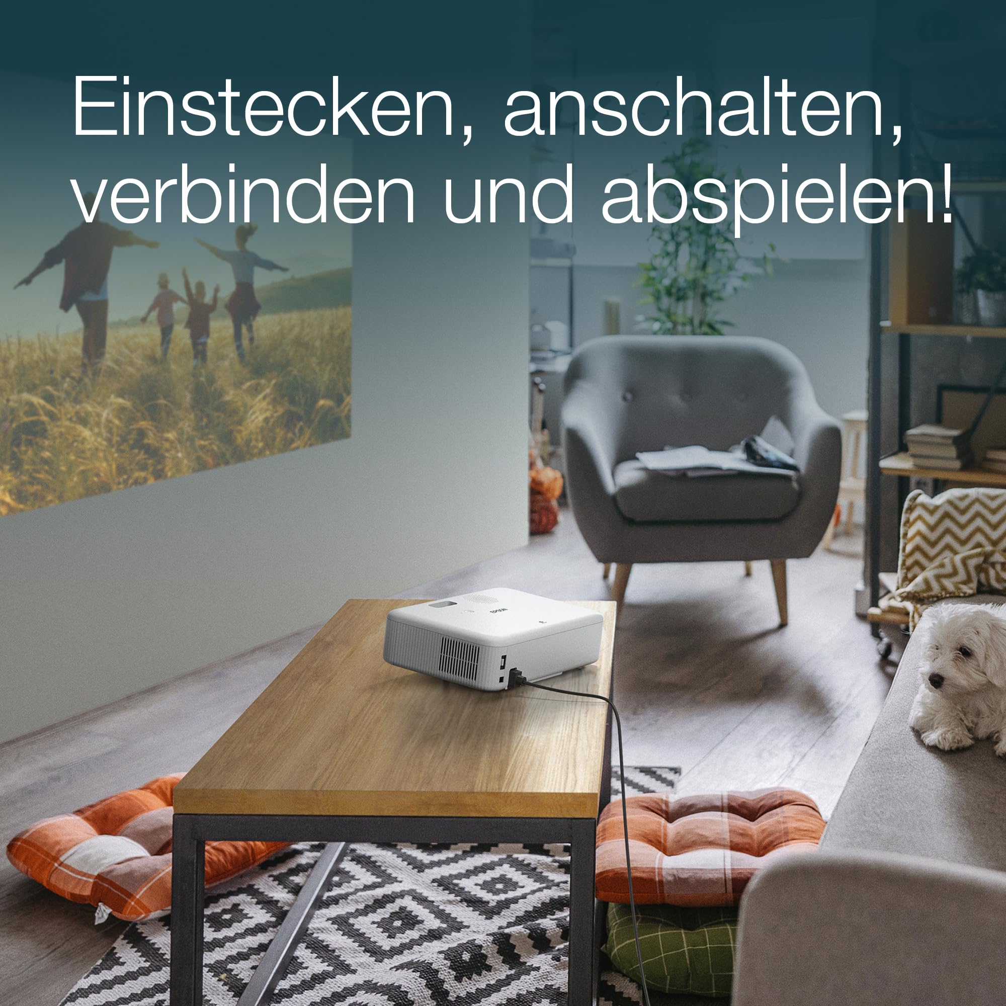 Epson CO-FH02 | Full-HD-1080p-Smart-TV-Projektor | Android TV | 3LCD | 3.000 ANSI-Lumen | 391"-Projektionsfläche | Einfache Einrichtung | Trapezkorrektur | HDMI | Für Zuhause und Büro | Weiß