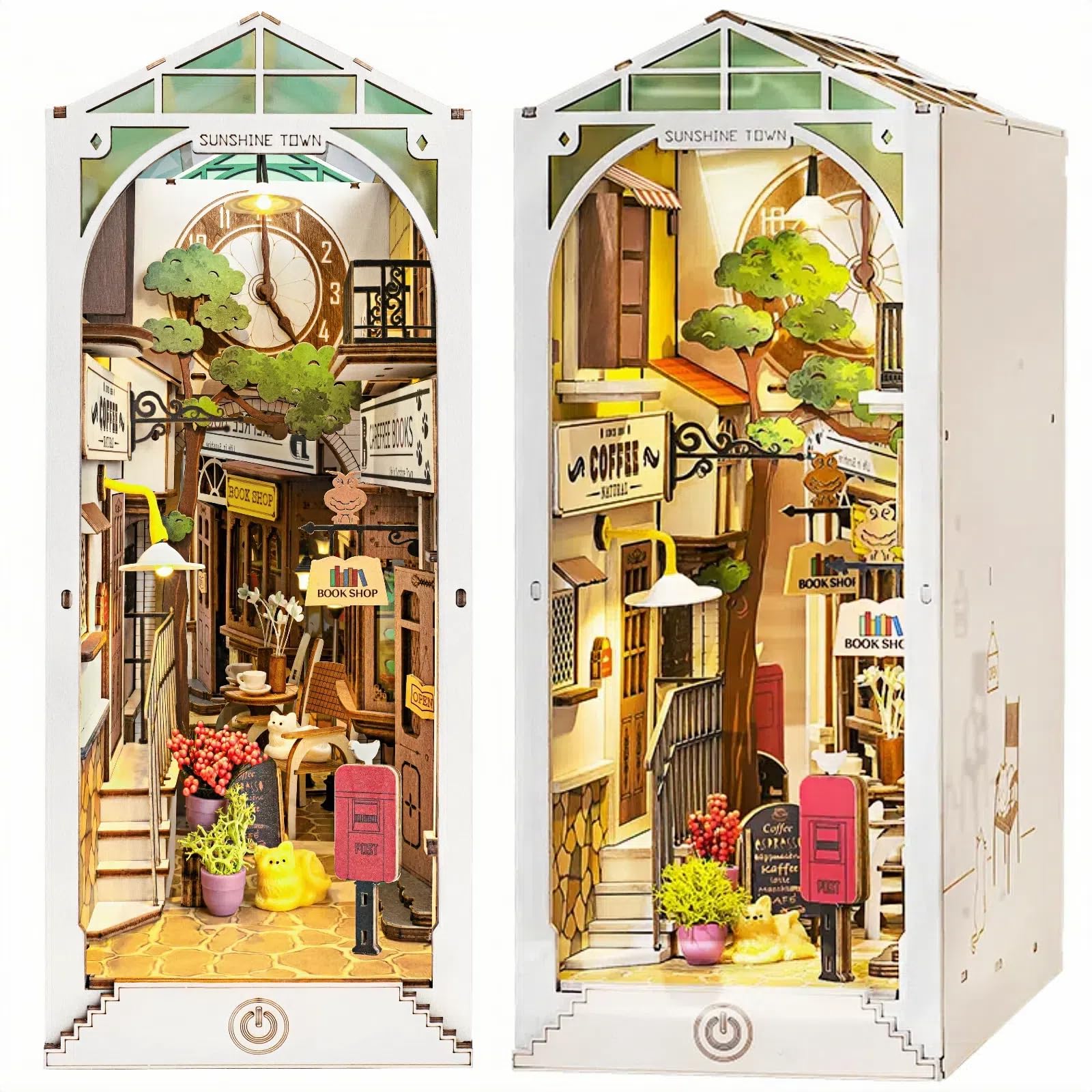 Rolife Book Nook Kit Miniature da costruire Diy Booknook 3d Puzzle Legno con Luci Decorazione Libreria Casa Modellismo da Costruire Adulti Diorama Modellismo Regalo per Femmina