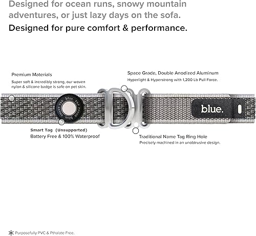 Miniatura 2 de Collar inteligente de lujo para perros con CloudTag de blue. (ópalo grande negro)