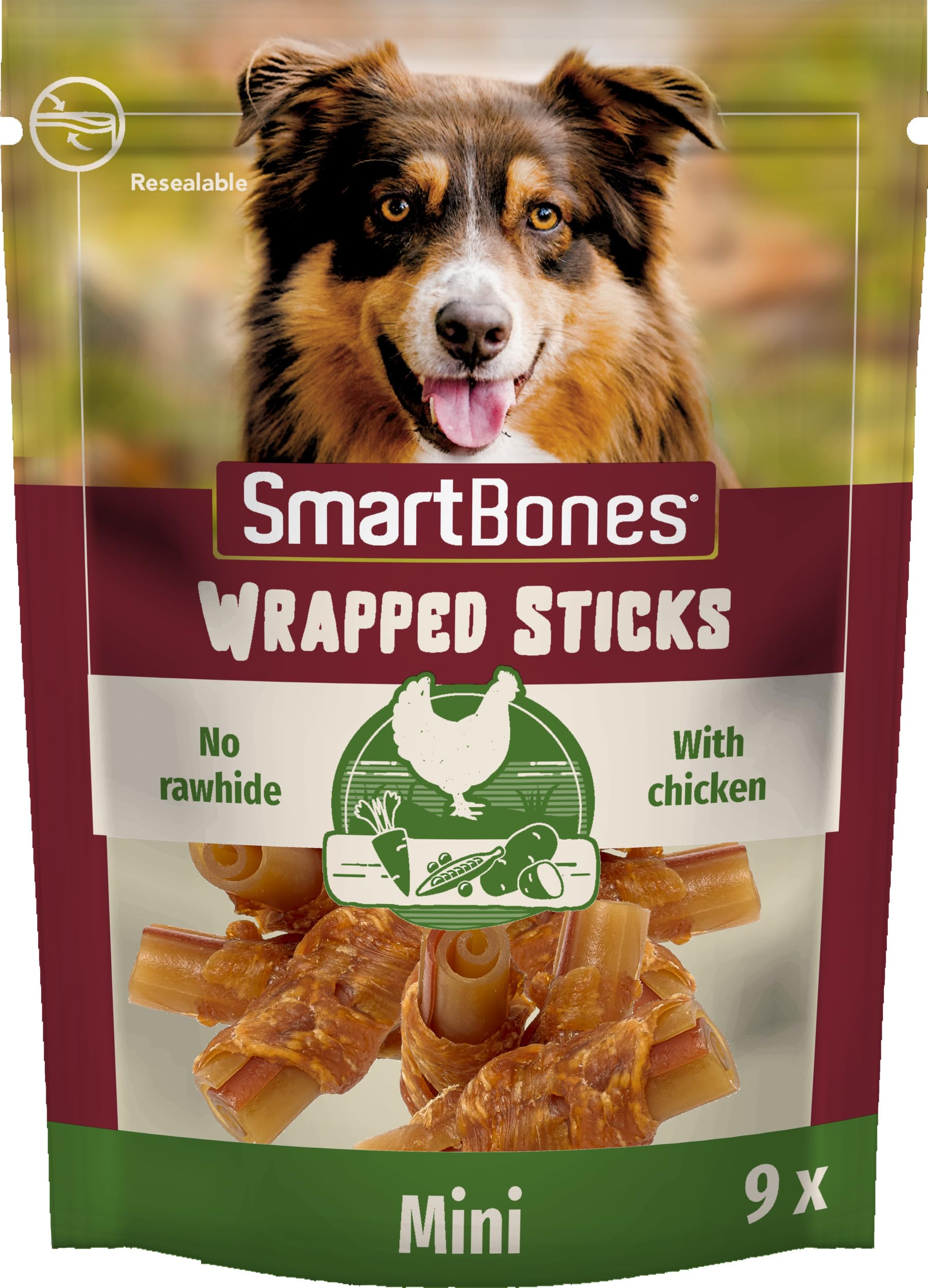 SmartBones Chicken Wrap- Mini Sticks Chicken 9 Pk