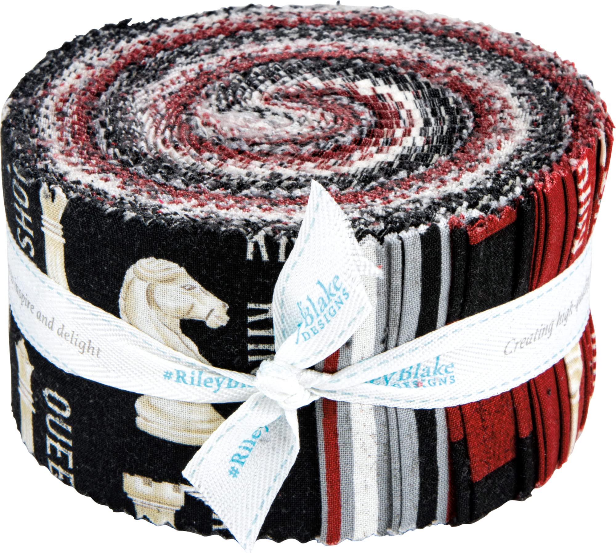 Riley Blake Designs Riley Blake I'd Rather Be Playing Chess 2.5'' Rolie Polie 40pcs, Multi