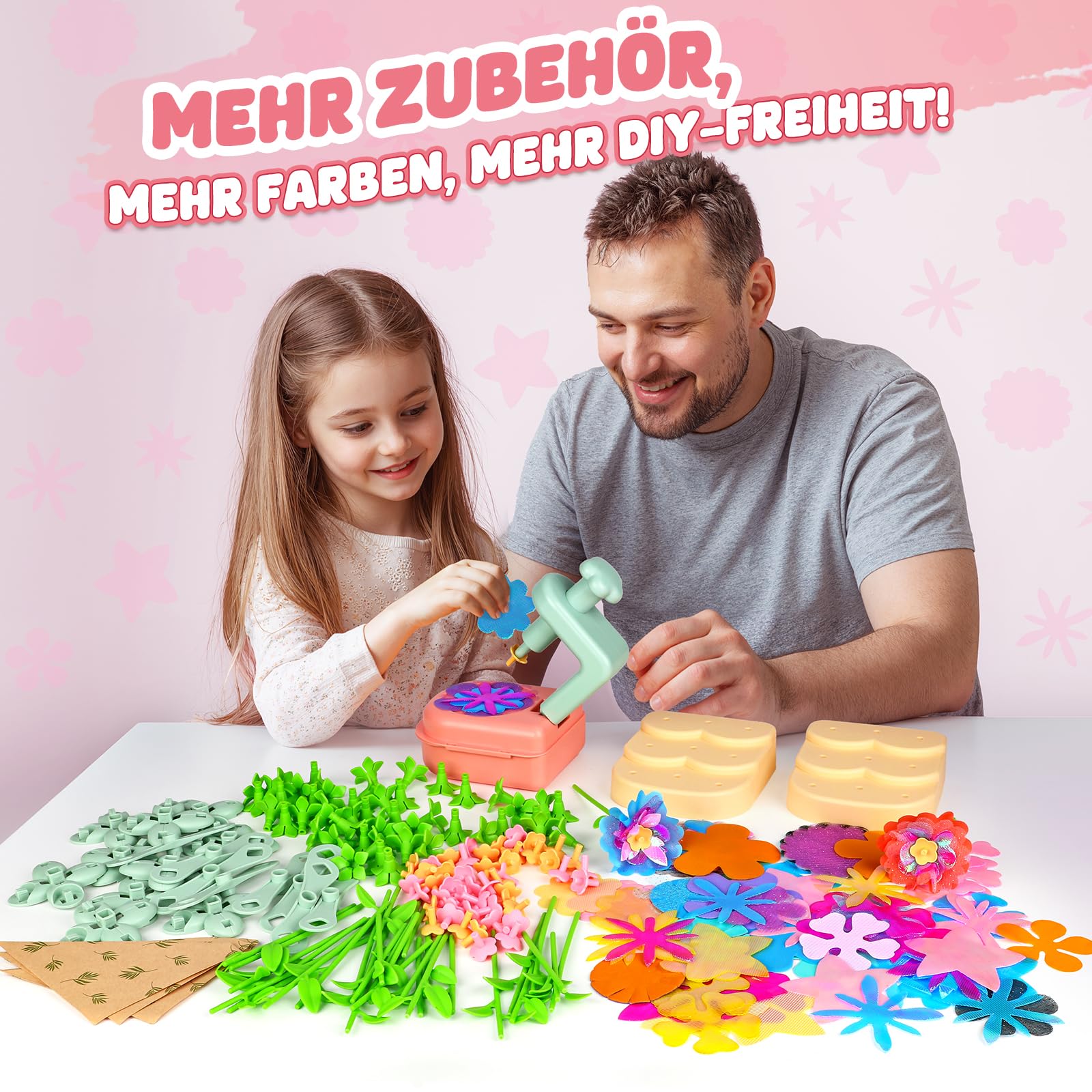 Jofuni Blumenpresse Kinder, Geschenk Mädchen 5 6 7 8 Jahre Gepresste Blumen zum Basteln, Basteln 8 Jahre Blumen Bastelset für Mädchen, Spielzeug ab 5 Jahre Kinder
