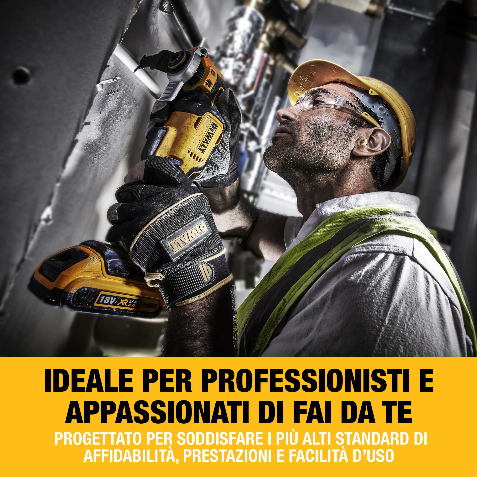 DEWALT Utensile multifunzione 18V Motore BRUSHLESS, DCS356NT-XJ