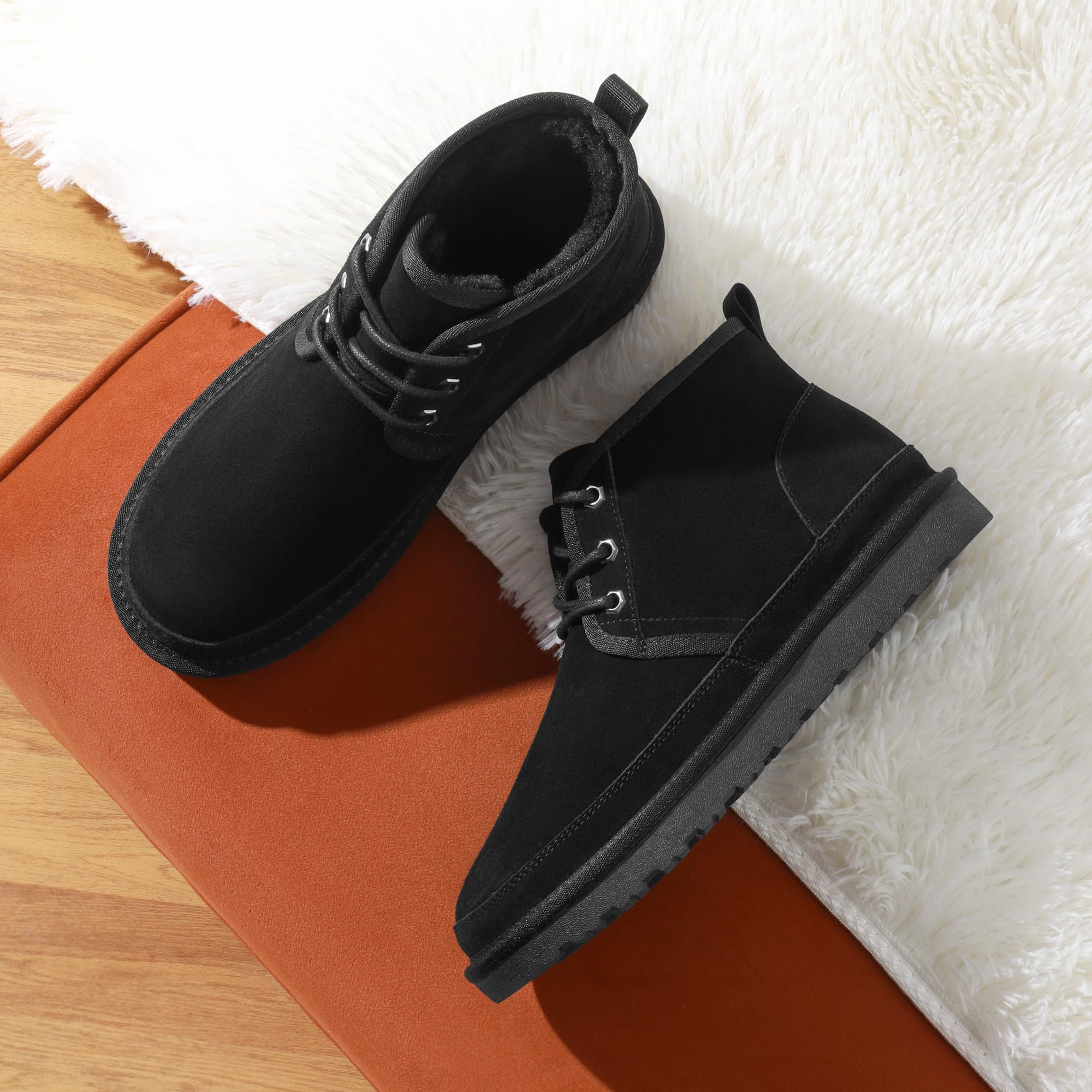 Bruno Marc FuzzyGo - Botas de Nieve de Invierno Hombre con Forro Calido Zapatos Invierno con Suela Ligera de TPR Comodo Botines