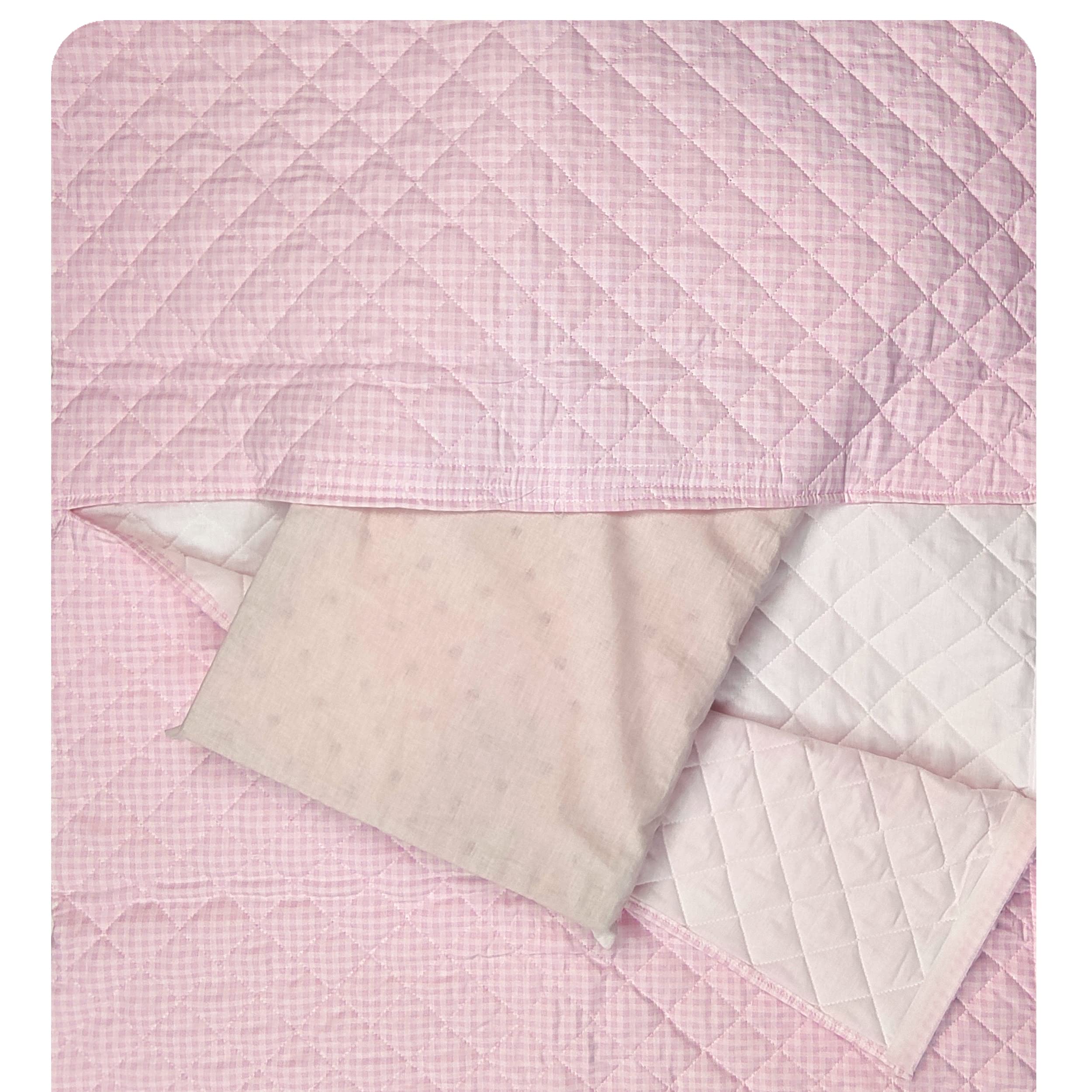 Panini Tessuti Ensemble de puériculture, Sac de Couchage et Pochette pour bébés de 2 à 6 Ans - Tissu matelassé 100% Coton - Made in Italy (Square Rose Ensemble de puériculture)