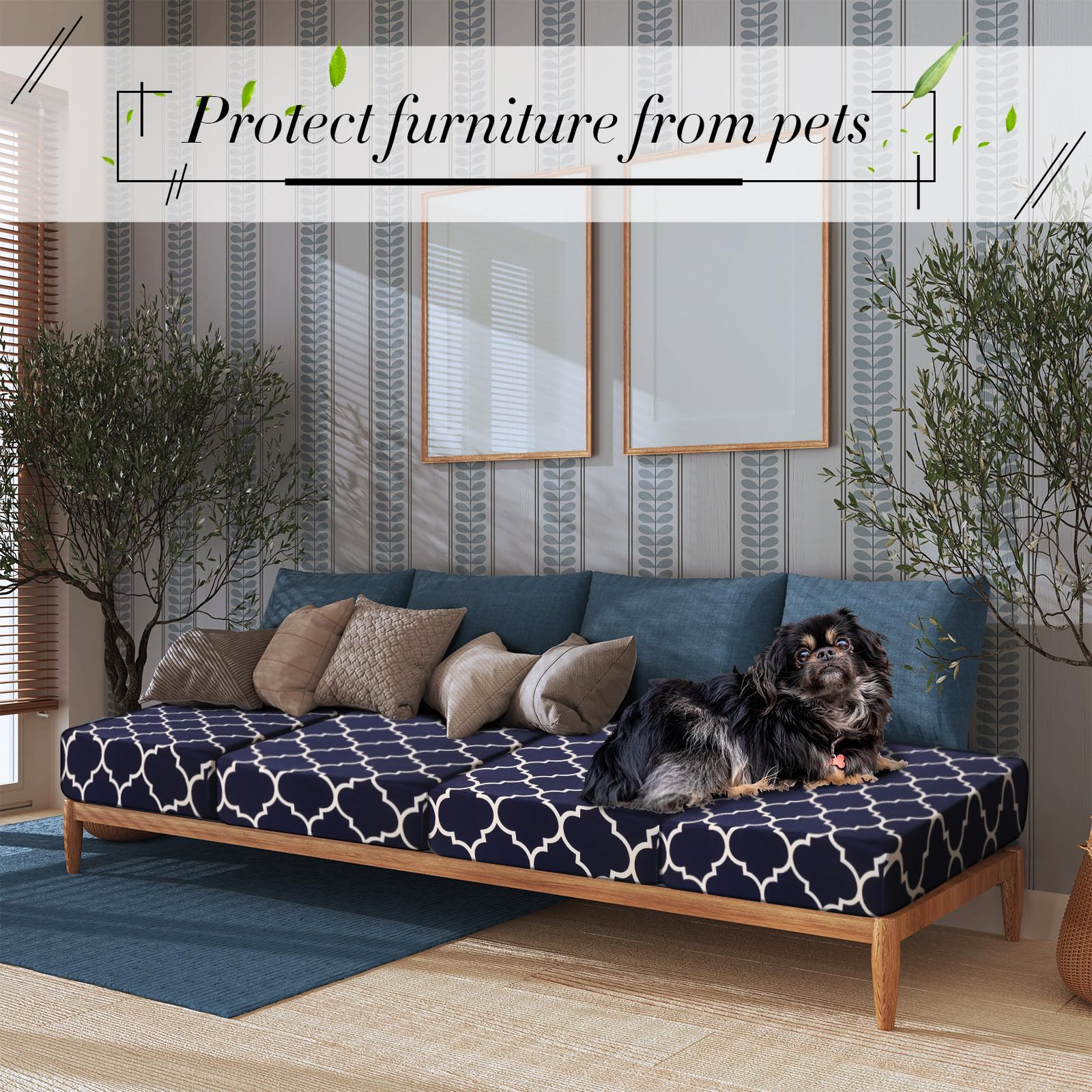 Navy Blue Patio Cushion Covers - Protect Your Furniture -7