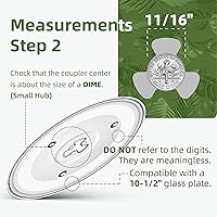 Vista 3 de Plato giratorio para microondas de 10.5 pulgadas compatible con Emerson 252100500497, placa de vidrio de repuesto para microondas de 10 1/2 pulgadas