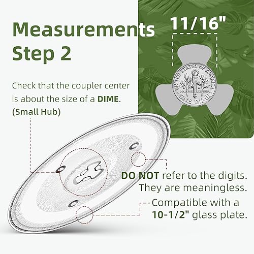 Miniatura 3 de Plato giratorio para microondas de 10.5 pulgadas compatible con Emerson 252100500497, placa de vidrio de repuesto para microondas de 10 1/2 pulgadas