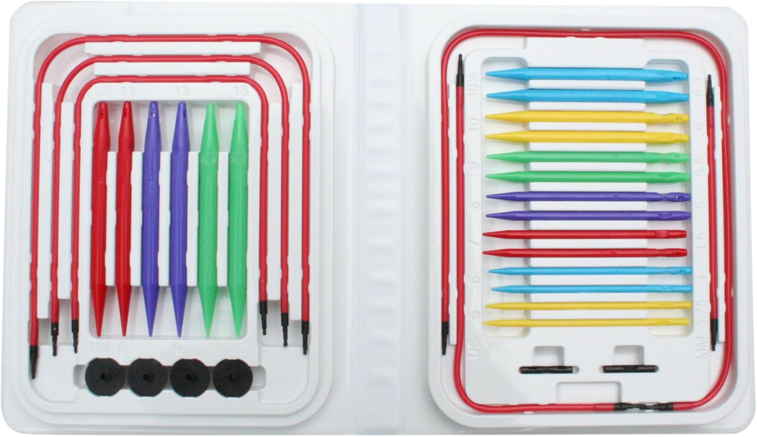 Denise Needles Interchangeable KitBlue W/Primary Knitting Needle Set