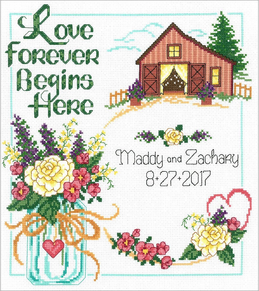 Country Wedding Counted Cross Stitch Kit