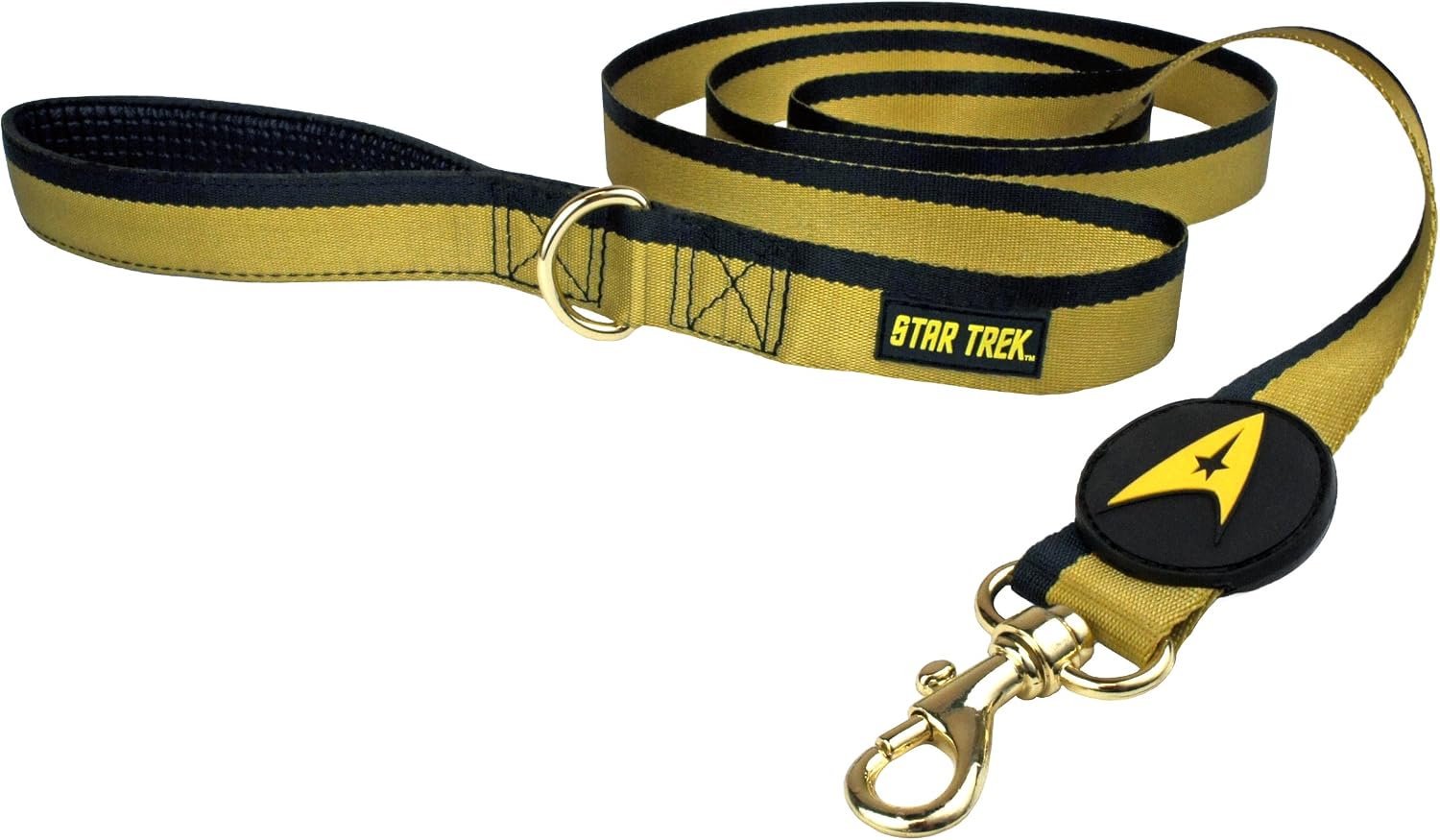 Crowded Coop Star Trek Uniform Leash/Gold