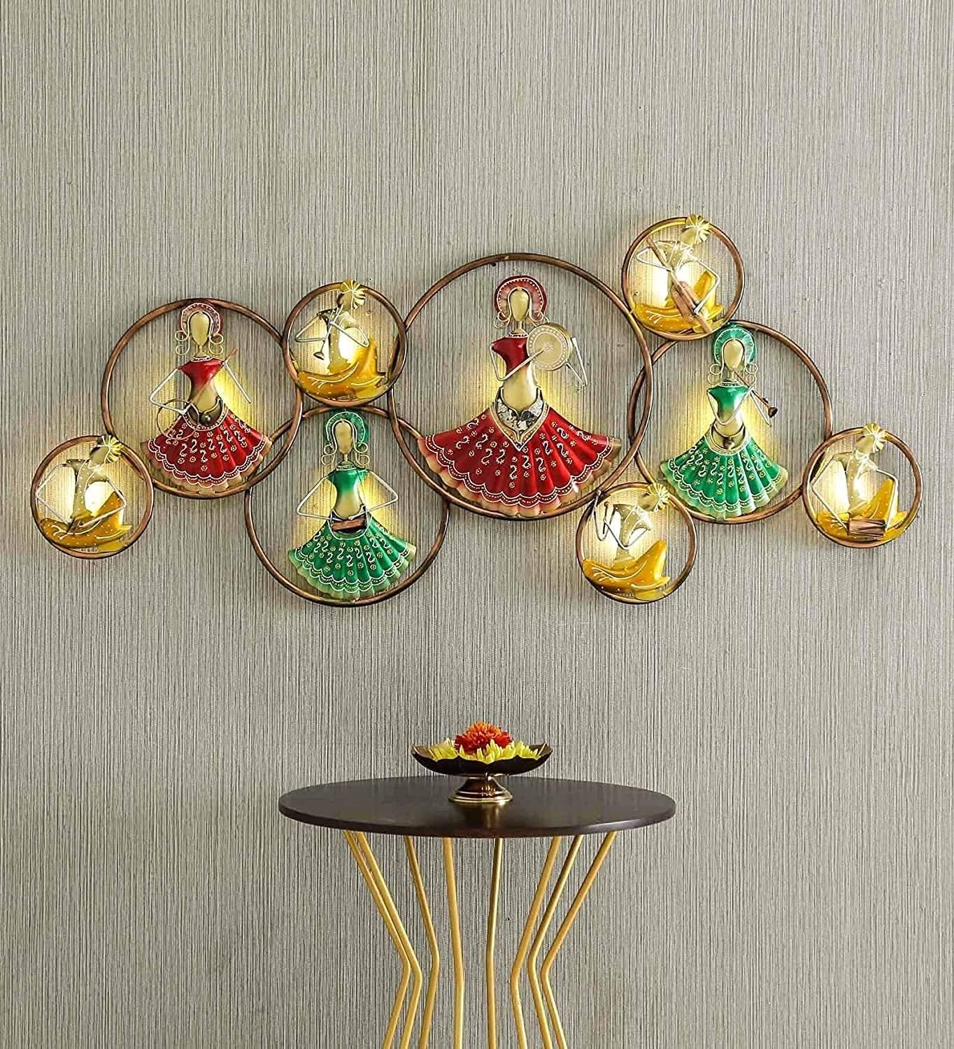 NESFUR 9 Circle Musicians Doll Metal Wall Art For Home Decor and Wall Decor,Musical Doll For Office Decor, Guest Room, Living room, bedroom, Size : 56X25 Inch (B0CZ9CXZQ5) Amazon Price History, Amazon Price Tracker