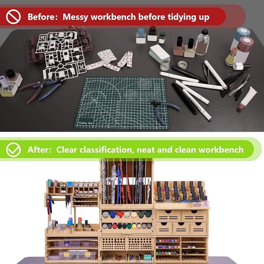 Bucasso 模型用棚 Bucasso Model Kit Tool Storage Rack, Making Organizer with