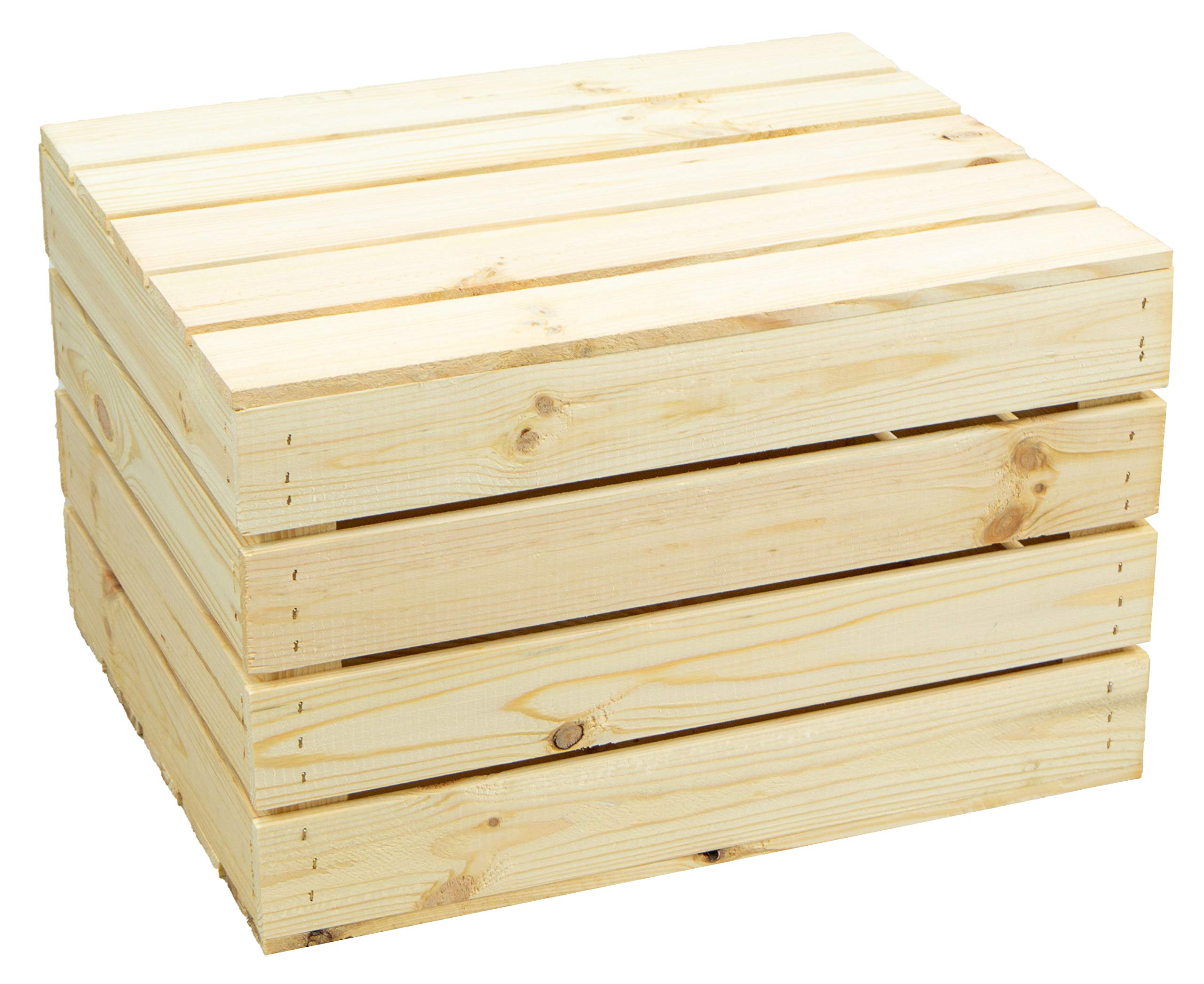 Kistenkolli Altes Land Obstkiste Holztruhe geflammt oder Natur mit Deckel 48 x 36 x 27cm Holzkiste mit Deckel Schatztruhe Aufbewahrungskiste (Natur, 2)