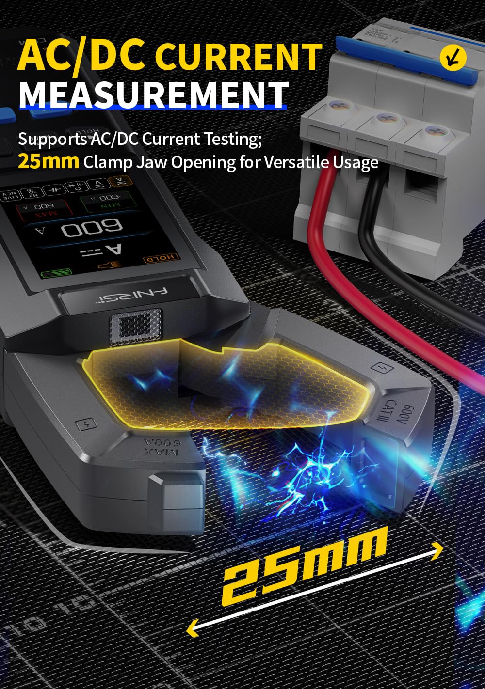 FNRSI DMC-100 Clamp Meter - True RMS, 600A, NCV Detection -4 FNRSI DMC-100 Clamp Meter - True RMS, 600A, NCV Detection -4