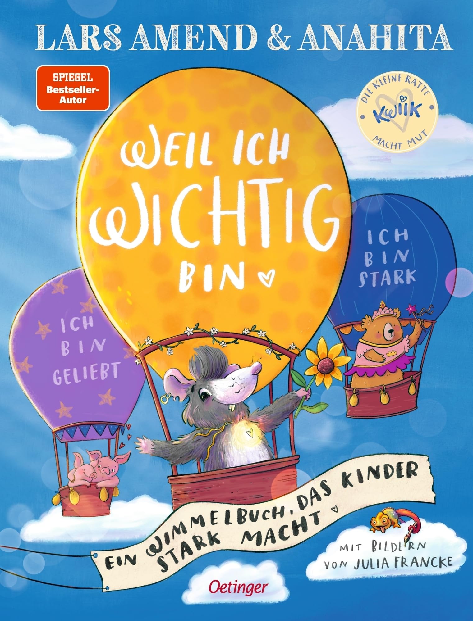 Die kleine Ratte Kwiik macht stark. Weil ich wichtig bin: Ein Wimmelbuch, das Kinder stark macht | Bestärkende Affirmationen für Kinder ab 2 Jahren von Bestseller-Autor Lars Amend