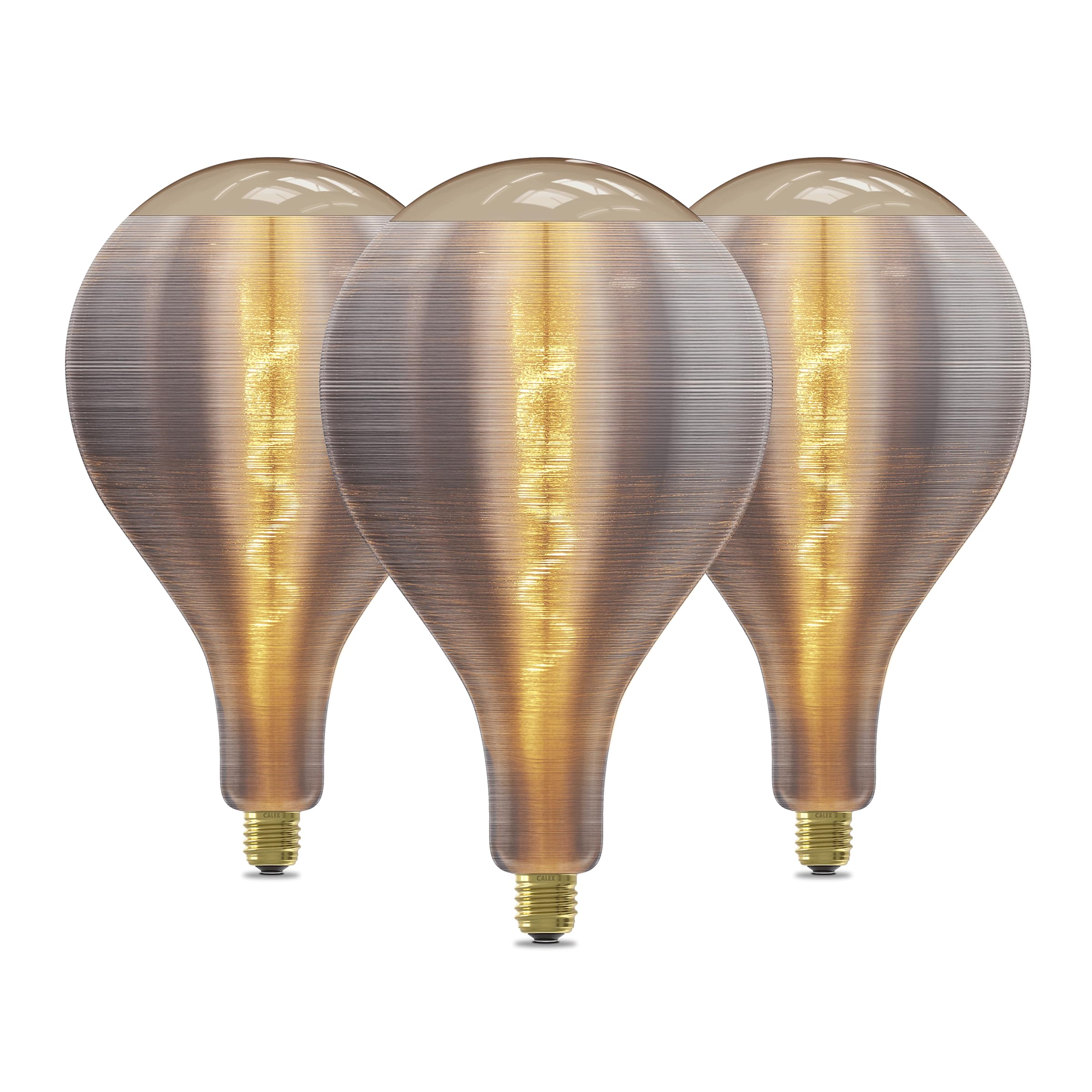 CALEX XXL LED Lampe E27, Silk, Filament, 360lm, 1800K Warmweißes Licht, 3er-Pack