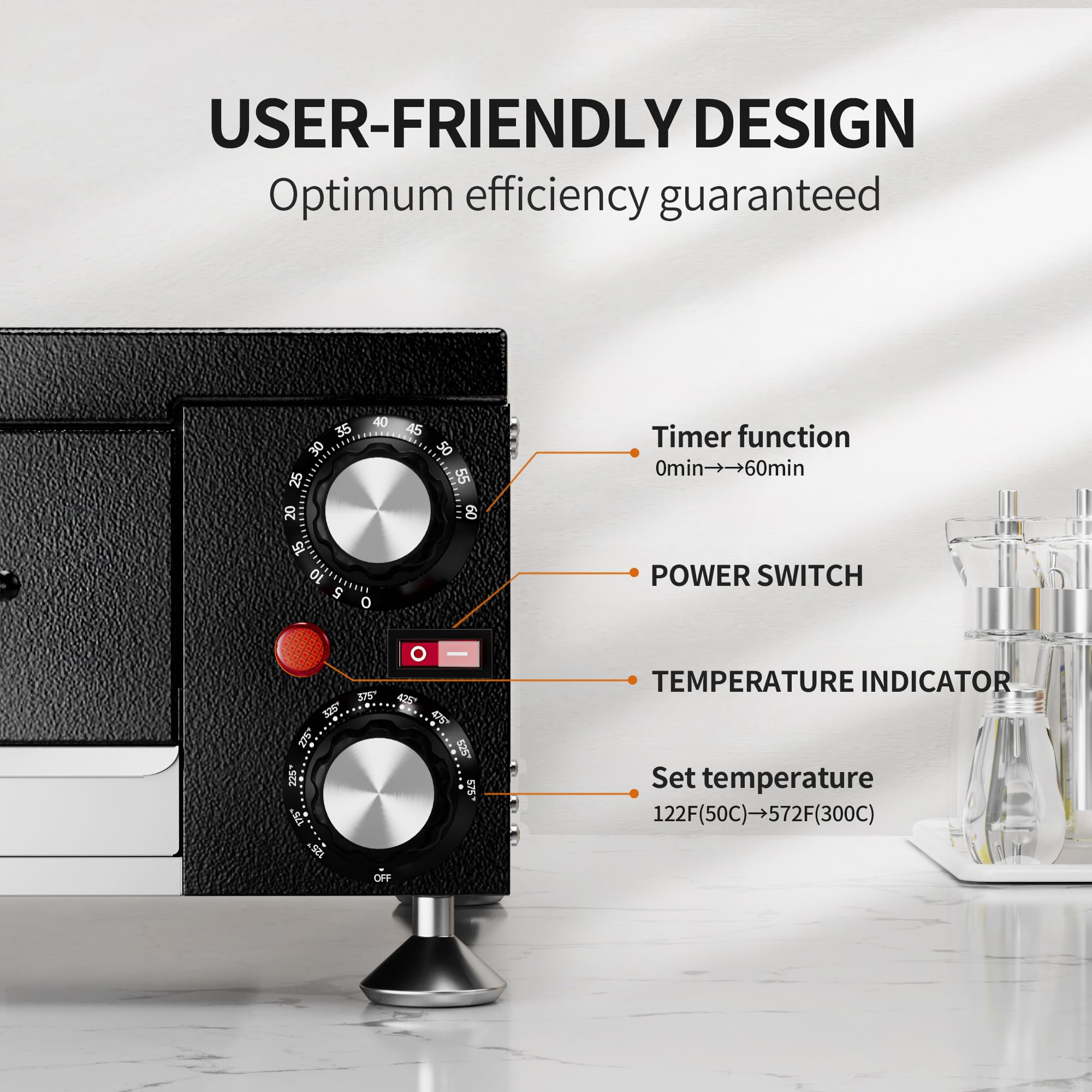 Awgpd Electric Pizza Oven Indoor Countertop Pizza Oven Commercial Pizza Maker Machine for Home with Timer Stainless Steel Pizza Cooker, Suitable for Both Commercial and Home Use (Black1)