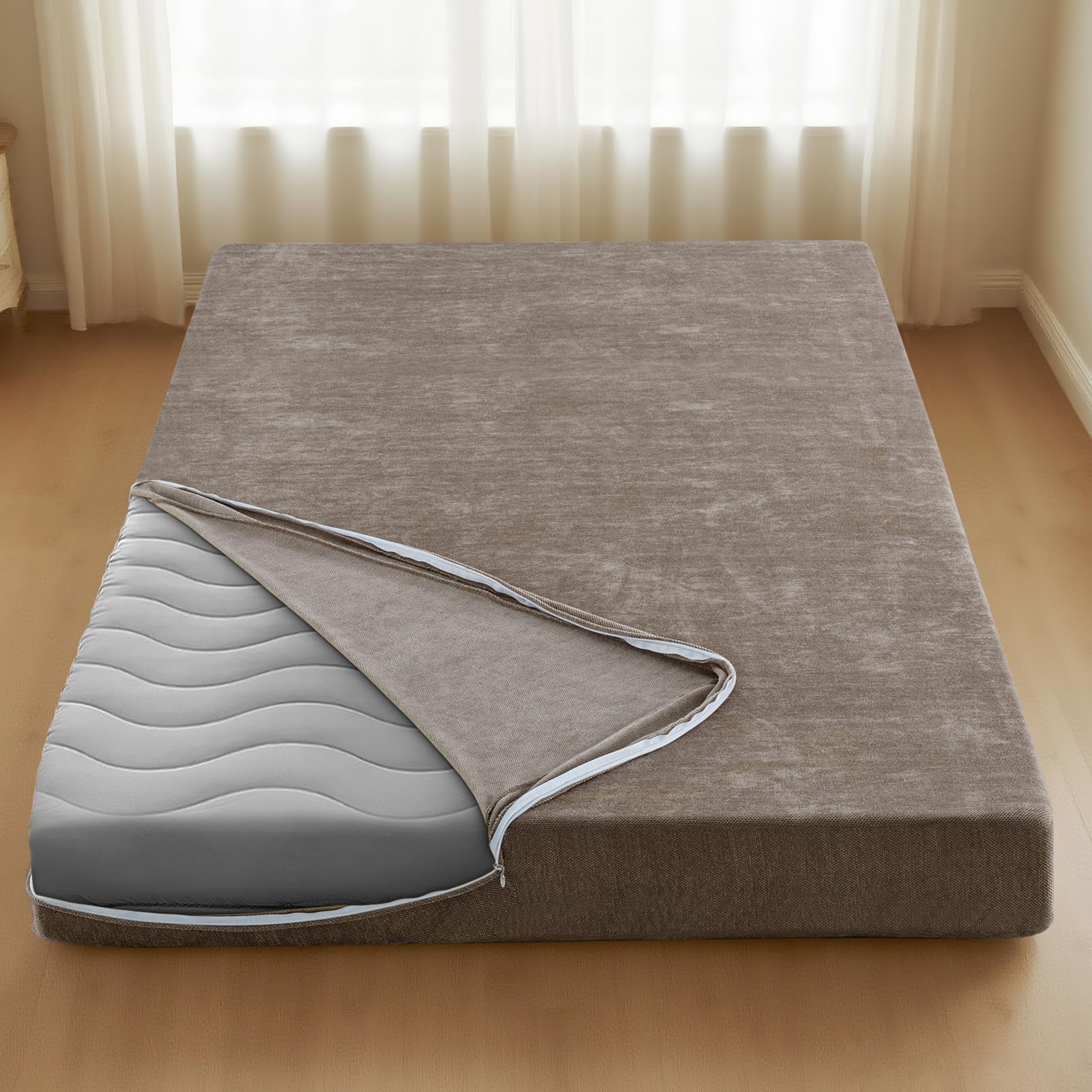 Amazon.com: H.VERSAILTEX Queen Size Armless Futon Mattress Covers