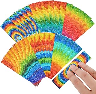 36 Pieces Anxiety Sensory Stickers Cute Fidget Textured Strips Toys Anti Stress Tactile Rough Sensory Calm Textured Adhesives Strips Anxiety Relief for Adults Teens Desk Classroom (Rainbow Style)