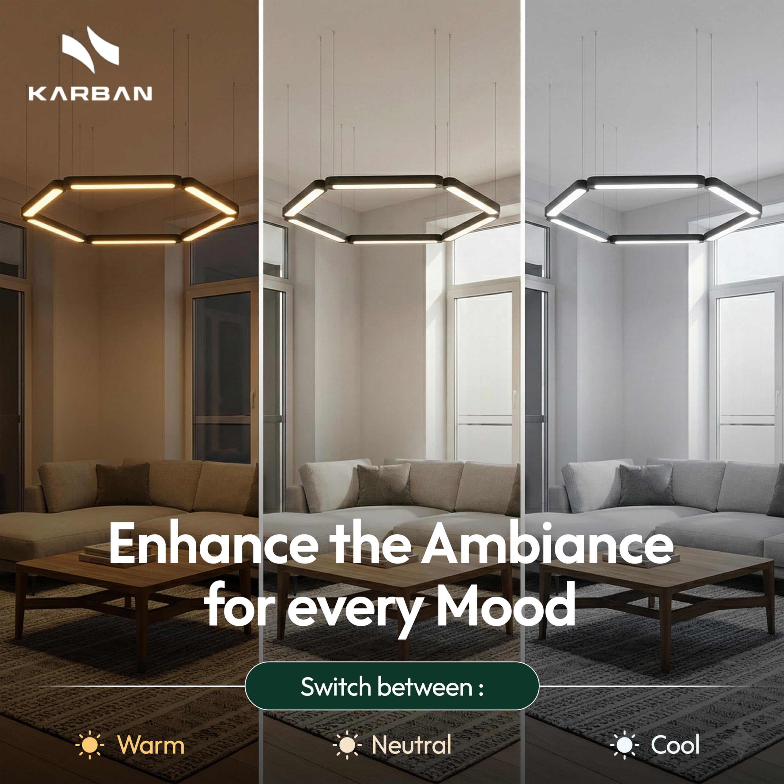 KARBAN Lumone: Color Changing Pendant Light -4