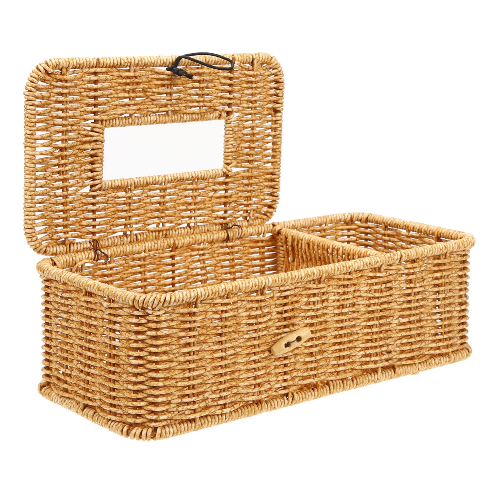 Organiseur de mouchoirs en rotin tressé et boîte de rangement maison salon
