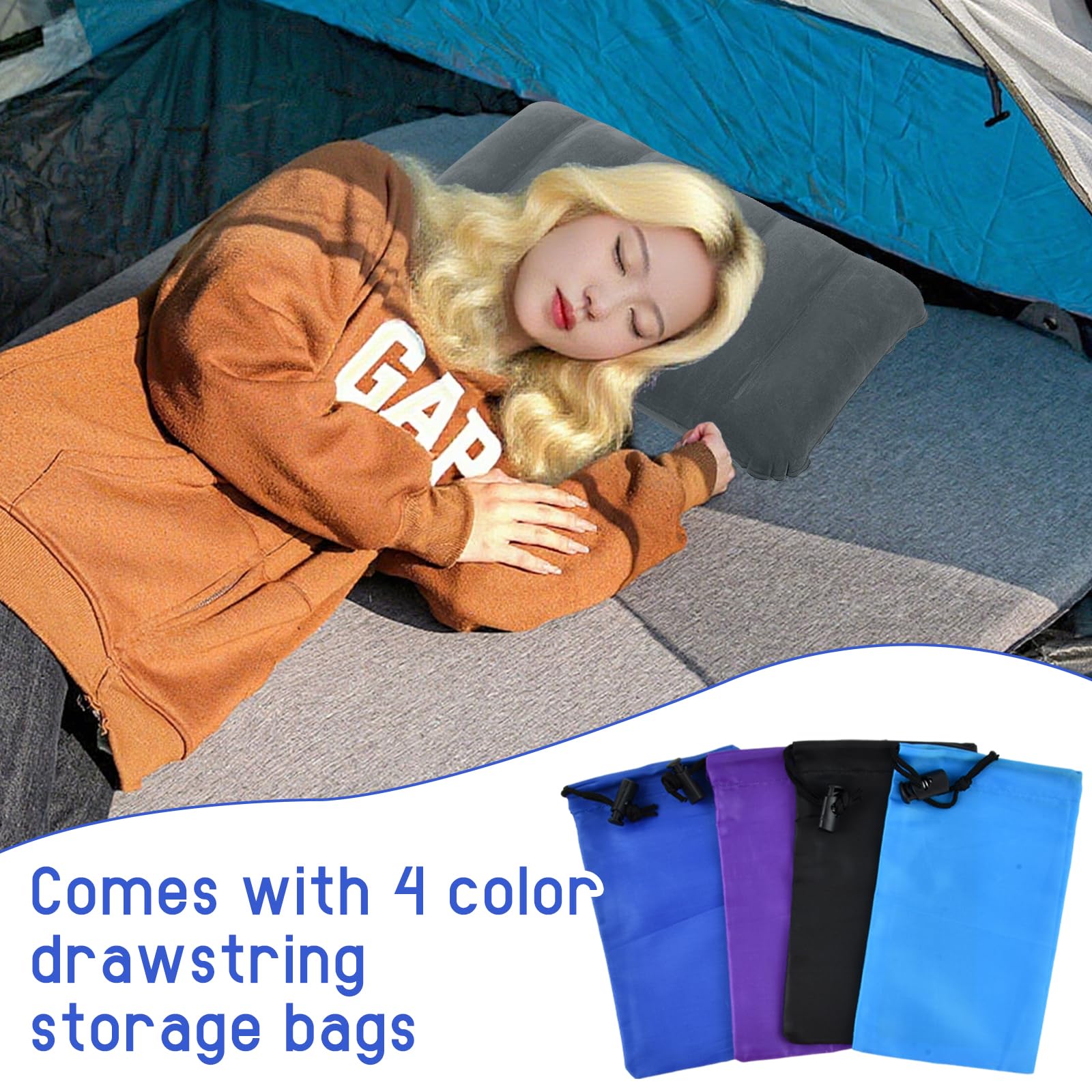 Idocolors 2X Cuscini Gonfiabili Da Capeggio Cuscino Da Spiaggia - Foto 9