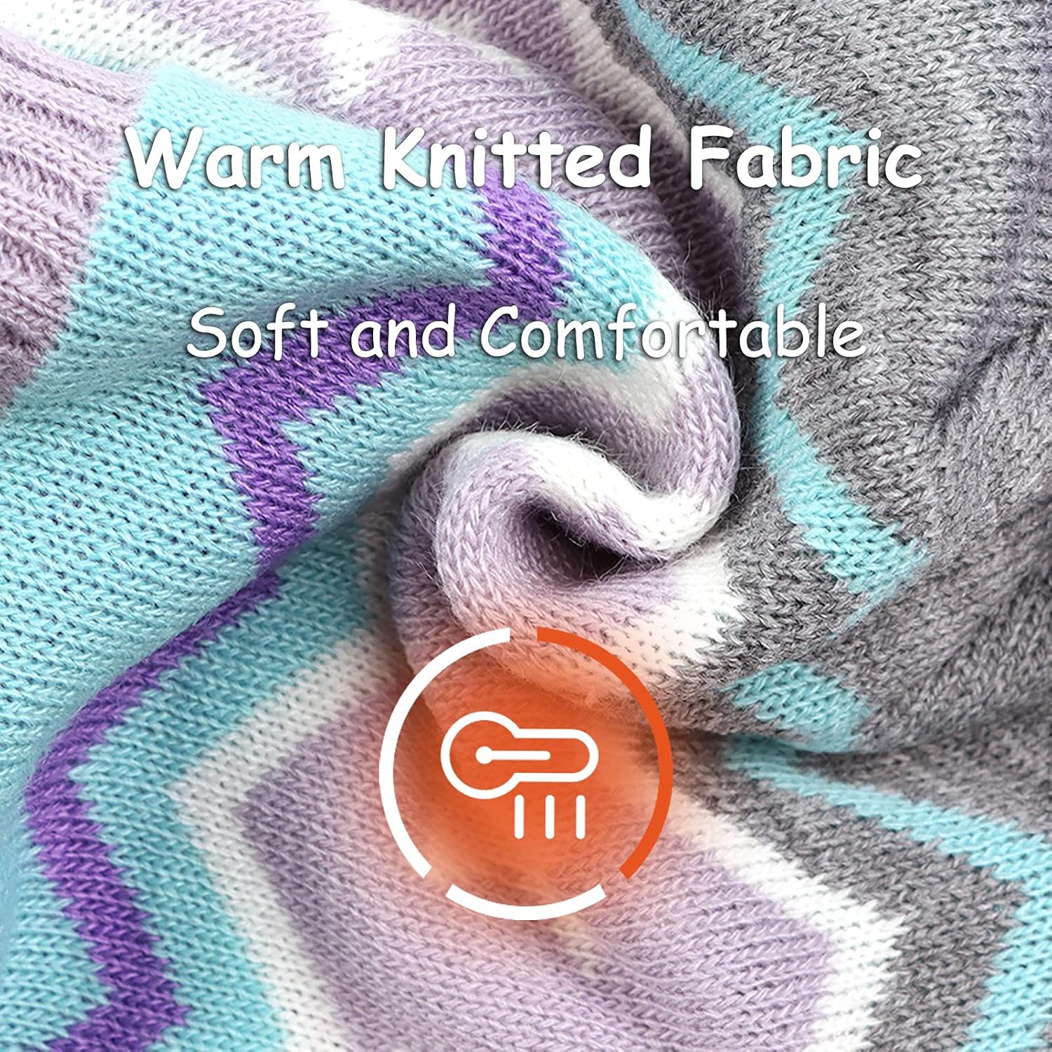 Winter Kids Hat Scarf Glove Set Knit Fleece Lined Beanie Neck Warmer Mittens for Toddler Boys Girls 3-8 Years - Image 5