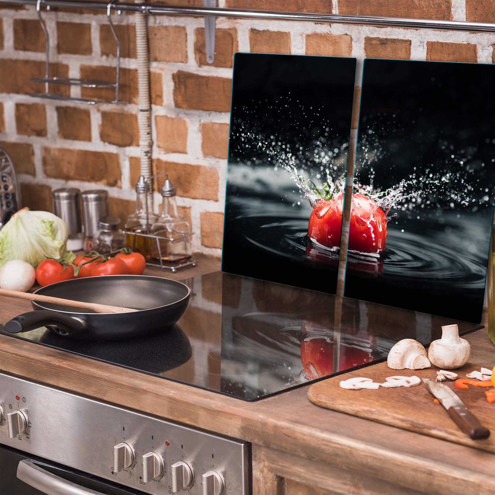 QTA | fornuisafdekplaten 2 x 30 x 52 cm keramische plaat 2-delig