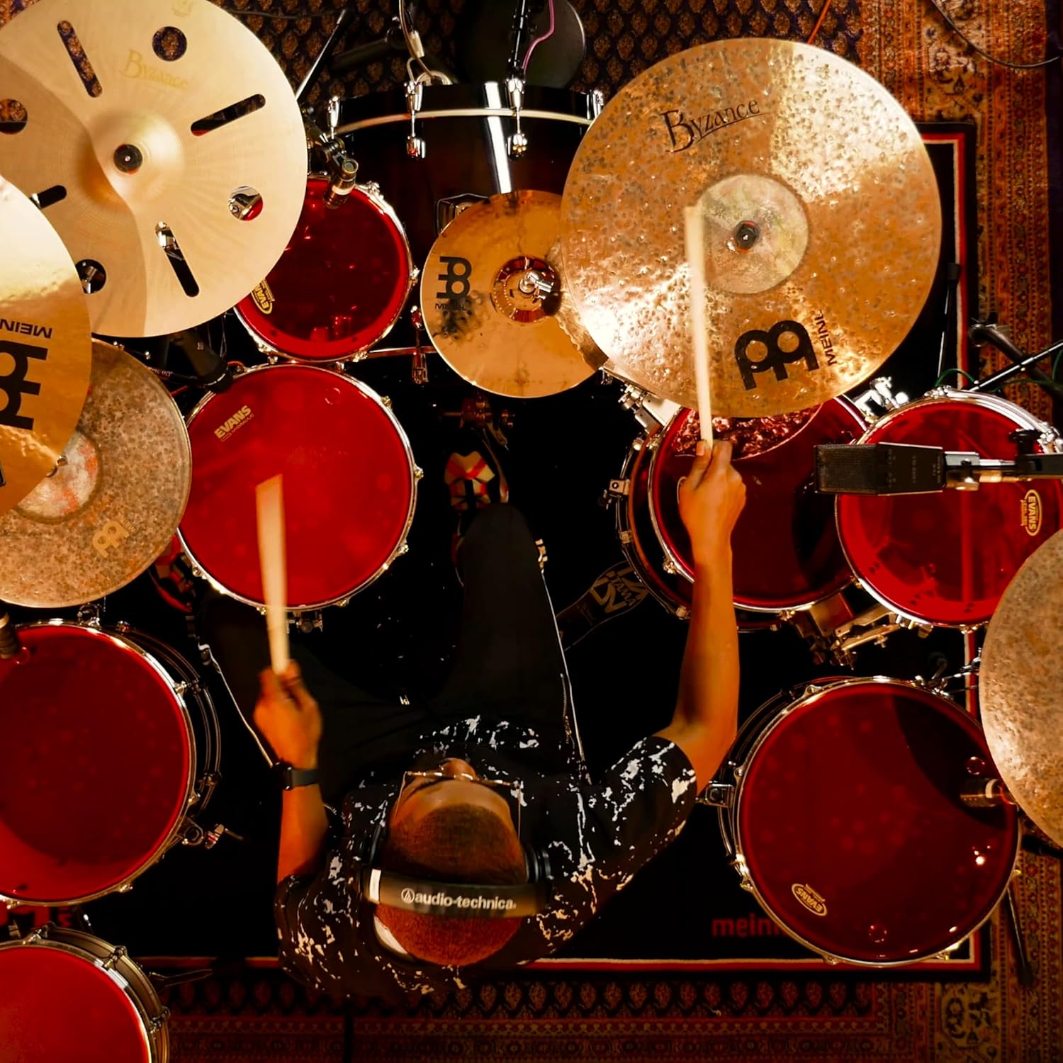Meinl Cymbals Byzance 20" Dark Raw Bell Ride — MADE IN TURKEY — Hand Hammered B20 Bronze, 2-YEAR WARRANTY, B20RBR