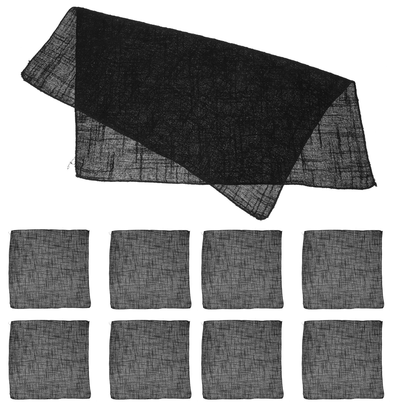 Serviettes de table noires pour décoration de mariage et grand dîner