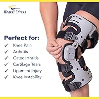 Vista 4 de Brace Direct OA Unloader Brace + masajeador de rodilla calentado, paquete completo de alivio del dolor de rodilla, para osteoartritis, artritis