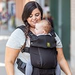 LÍLLÉbaby Serenity All Seasons 6-in-1 Ergonomic Baby Carrier, Newborn to Toddler (7 to 45lbs), Lumbar Support with Convertible Tote, Black