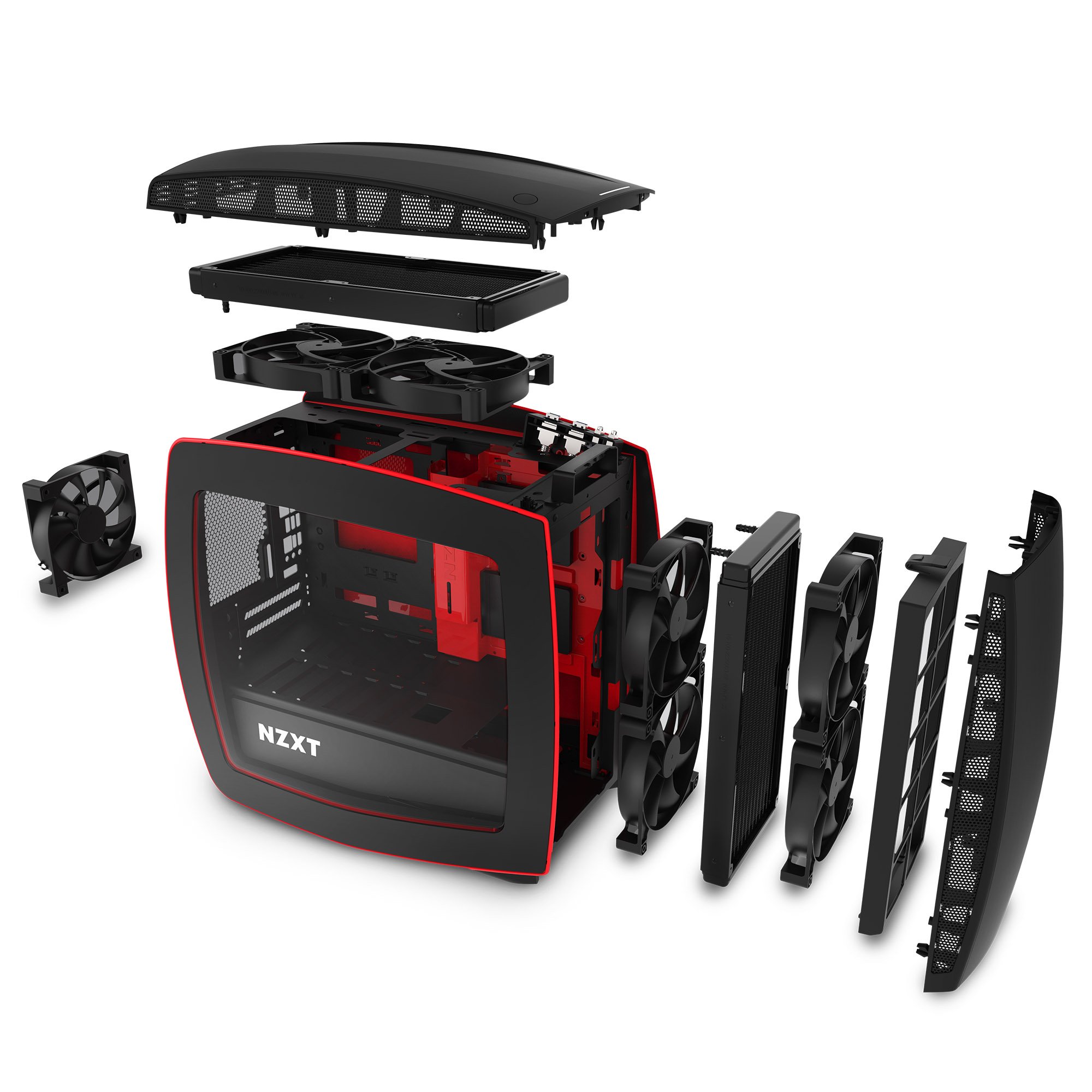 Nzxt Capa de computador manta, preto/vermelho (CA-MANTW-M2