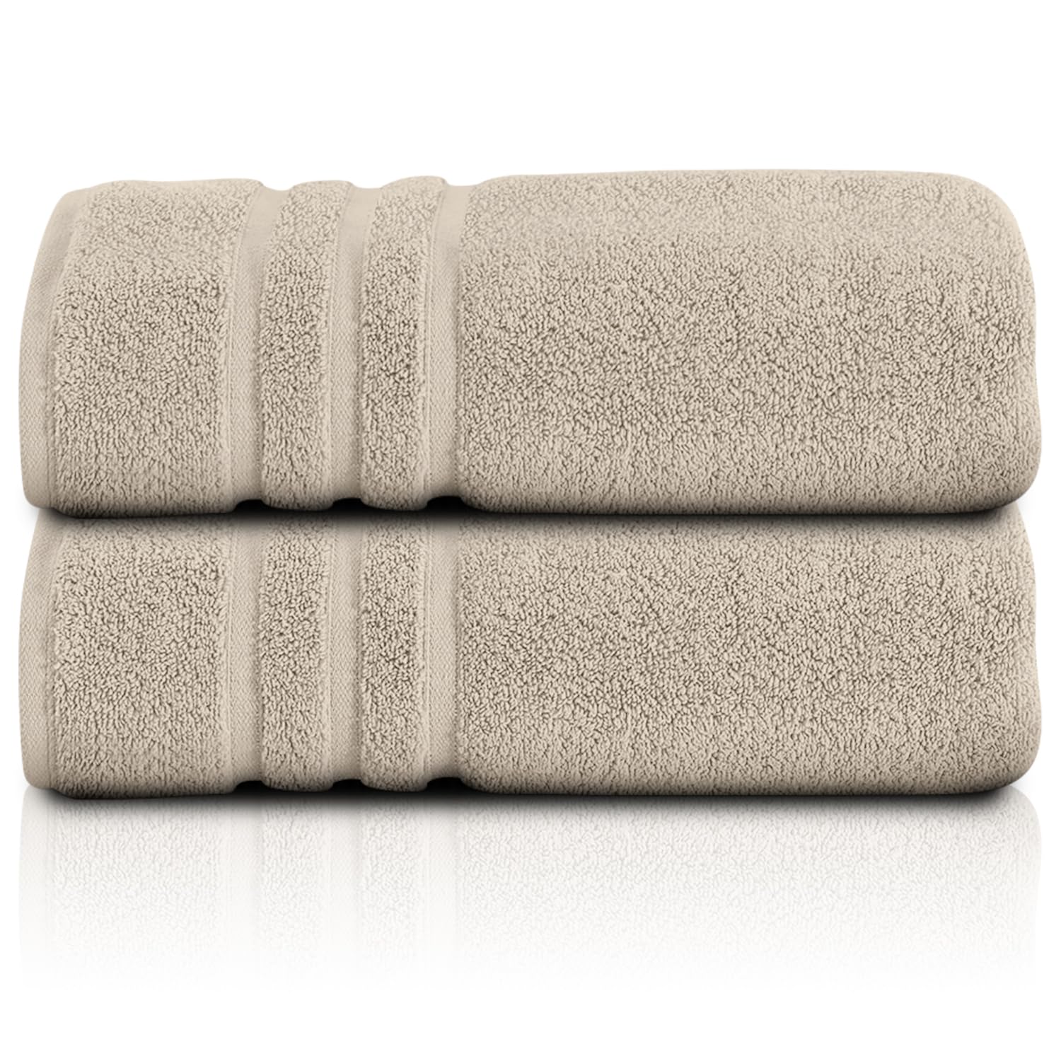 GC GAVENO CAVAILIA Egyptian Cotton Towel Set (70x120 Cm) - 2 Piece Fast Drying Large Bath Towels - Highly Water Absorbent Towels For Bathroom - Easycare - Super Soft