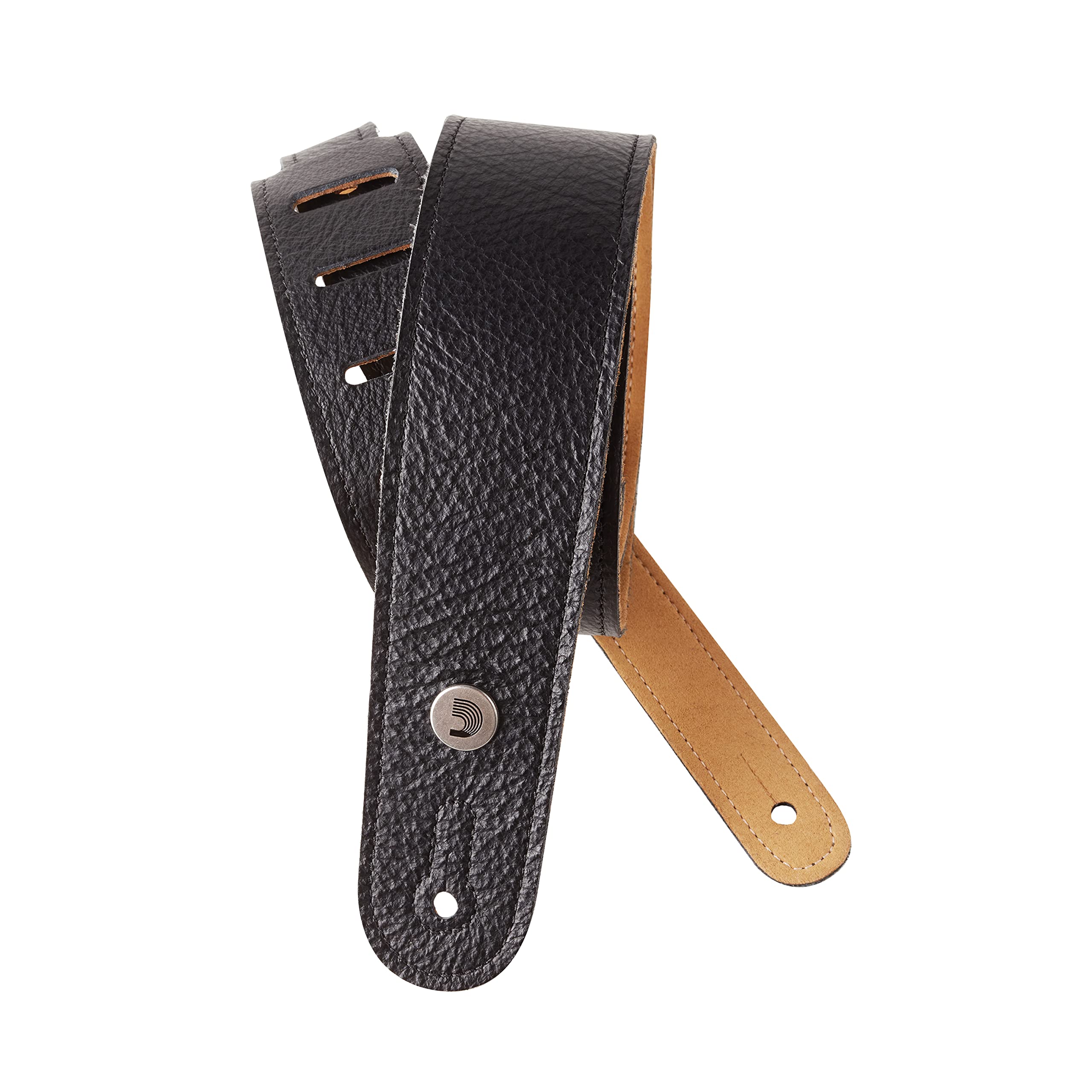 D’Addario. Correa para guitarra de cuero delgada, negro