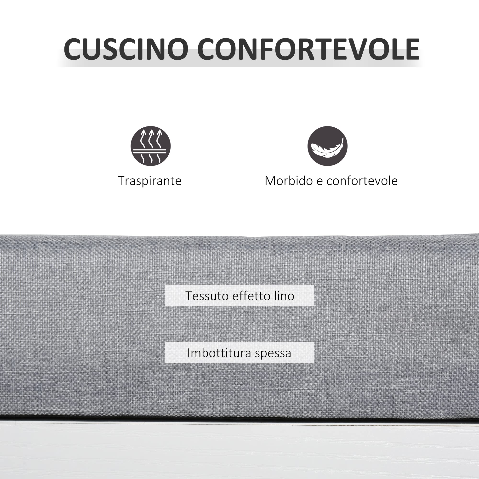 HOMCOM Panca Scarpiera con Cuscino, Cassetto e 3 Vani Aperti, Mobile per Ingresso in Legno 81x31.5x49cm, Bianco