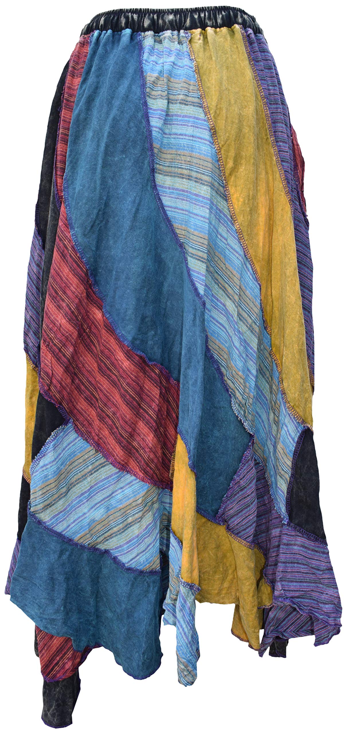 Gheri Da Donna Patchwork Zingara Stampato Hippy Gonna