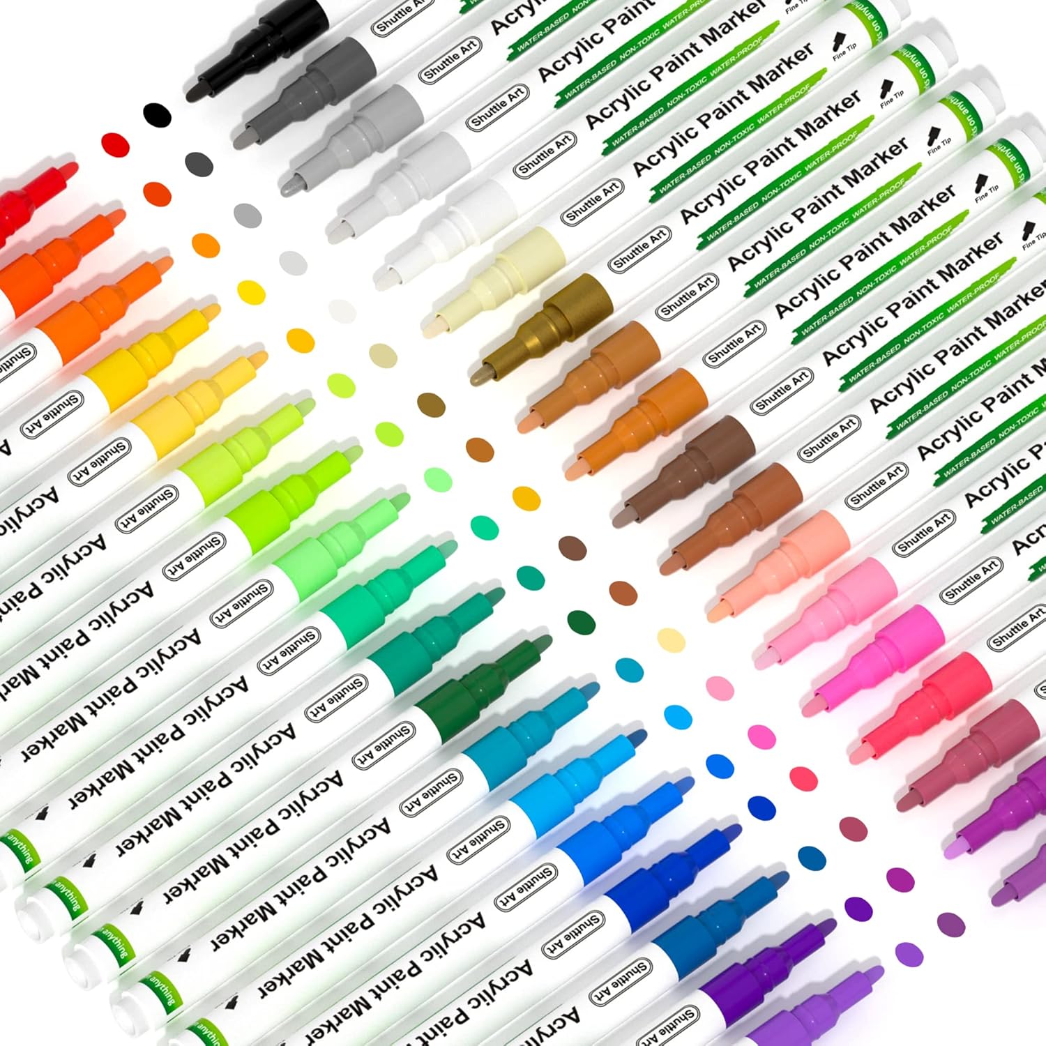 Paint Pens, Shuttle Art 36 Colors Acrylic Paint Markers