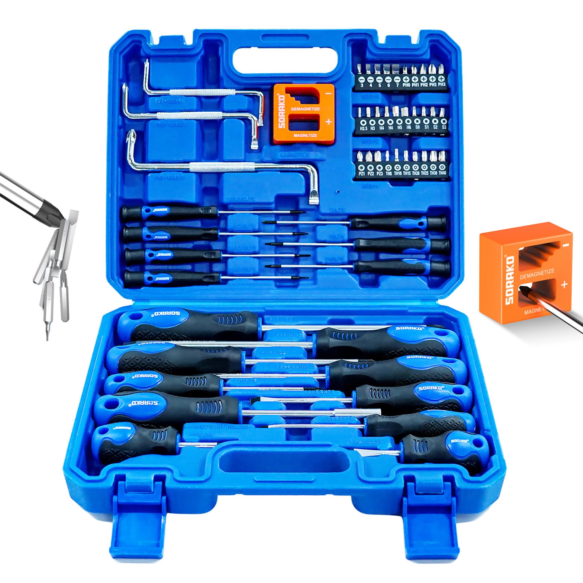 FASTPRO 21-teiliges Schraubendreher-Set Magnetisch – Pinkes Werkzeug-Set Mit Bits, Halter & Organizer (Chrom-Vanadium-Stahl)