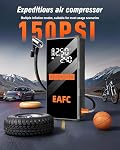 4000A Car Jump Starter Power Pack with 150PSI Air Compressor, Portable Car Booster Pack 12V Battery Booster (7.0L Gas/5.0L Diesel) with Smart Jumper Cable, USB-C Fast Charging&LED (with EVA Bag)