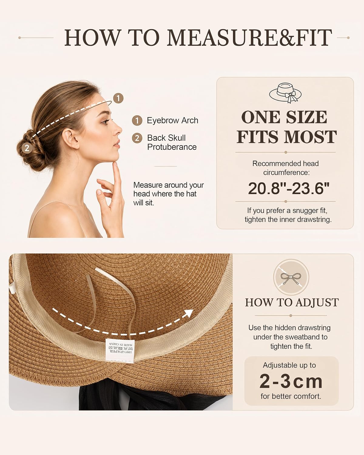 Summer Beach Hat for Women Straw Hats for Women Foldable Womens Sun Hats Outdoor Visor image 3