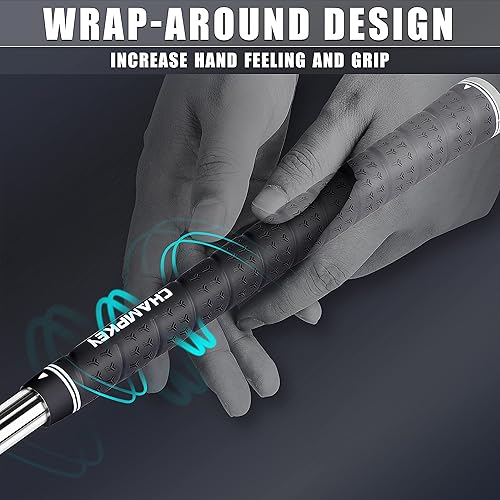 Miniatura 5 de CHAMPKEY WRAP-Y - Juego de 13 empuñaduras de goma para palos de golf con todos los kits de reparación, empuñaduras para palos de golf de alta