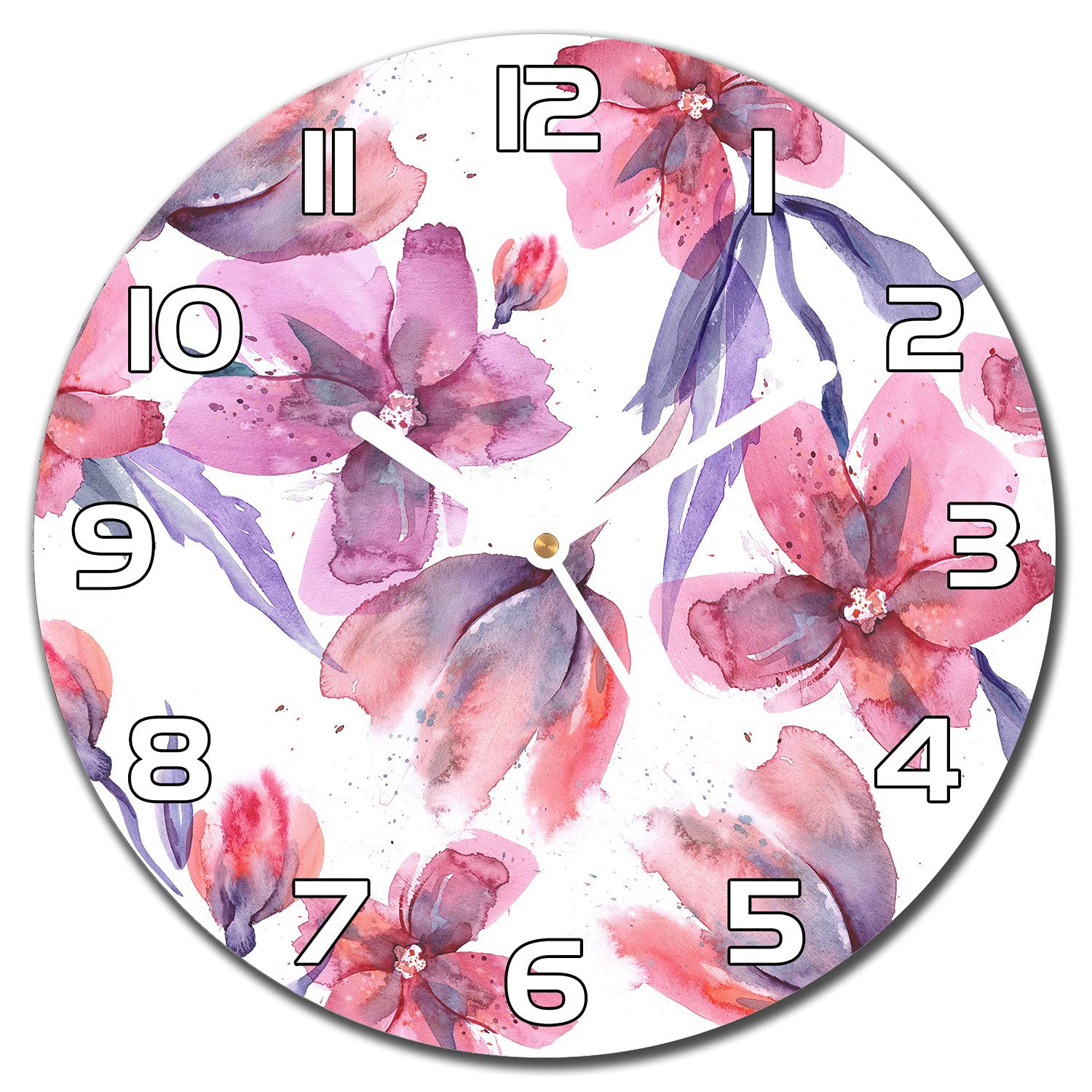 Horloge en verre moderne 30 cm pour décorer un salon contemporain