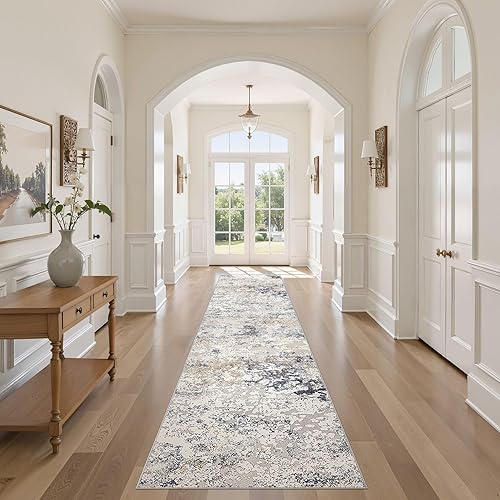 Miniatura 10 de Alfombra de área para sala de estar, 9 x 12 pies, abstracta, grande, suave, lavable, para interiores, neutra, moderna, alfombra de pelo bajo, para