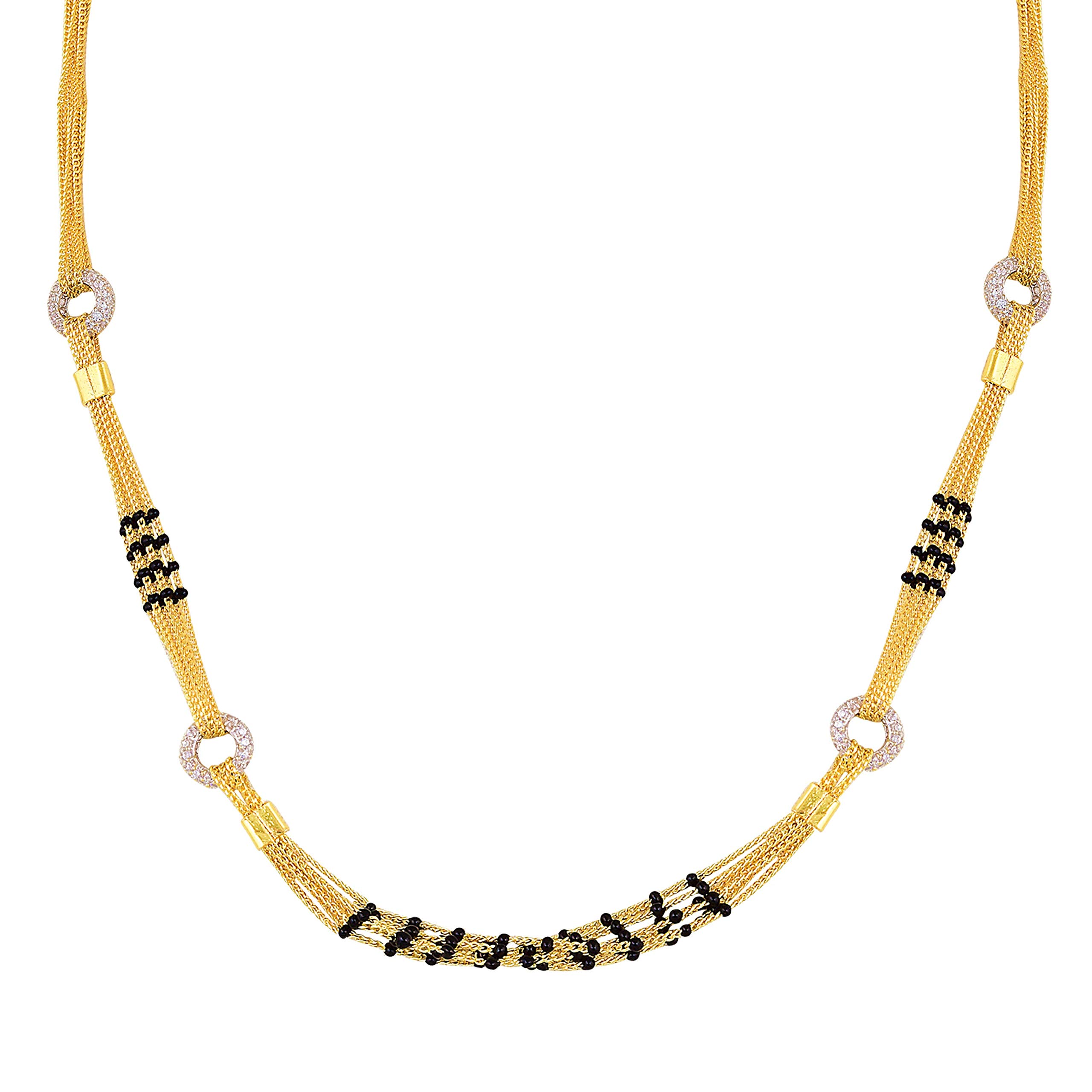 Swastik Jewellers 22KT Yellow Gold Mangalsutra for Women